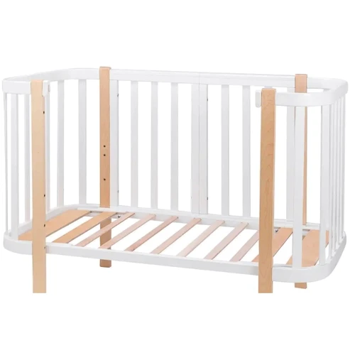 Детская кроватка Babyroom Луна 120x60 см белый - светлый (натуральный) (625643)