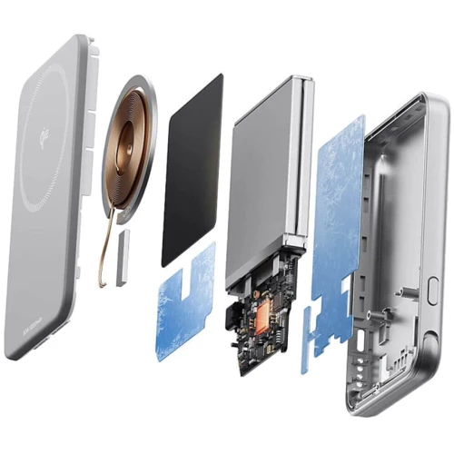 Зовнішній акумулятор EcoFlow Power Bank 5000mAh RAPID Magnetic 30W Silver (EF-RAPID5000-EU)