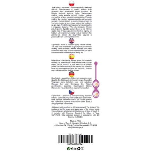 Вагинальные шарики Boss Series Pure Love Pink (2.9 см)