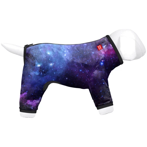 Дождевик для собак WAUDOG Clothes рисунок NASA21 S30 обхват груди 57-59 см обхват шеи 44-46 см: Размер животного Маленькие