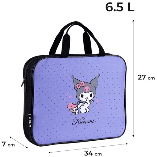 Шкільна текстильна сумка Kite A4 1 відділення 589 Kuromi (HK24-589): Тип Портфель