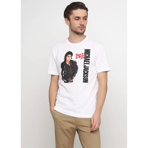 Футболка H&M 7625839 S белая с принтом