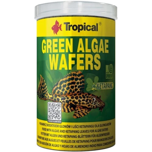 Корм для аквариумных рыб Tropical Green Algae Wafers в чипсах 250 мл (5900469664247)