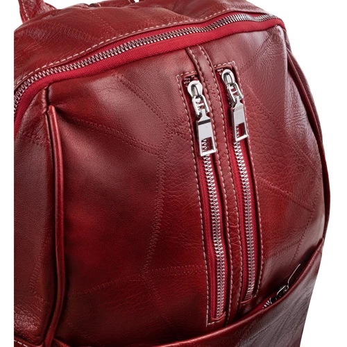 Жіночий рюкзак Valiria Fashion червоний (DETAD1078-1): Застібка Блискавка