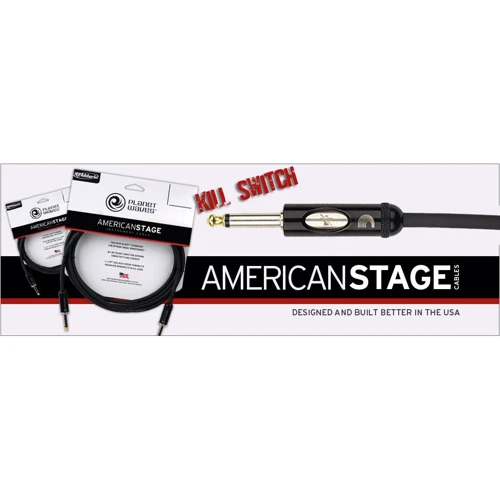 Инструментальный кабель PLANET WAVES PW-AMSK-20 AMERICAN STAGE STAGE KILL SWITCH 20ft: Длина, м 6.1