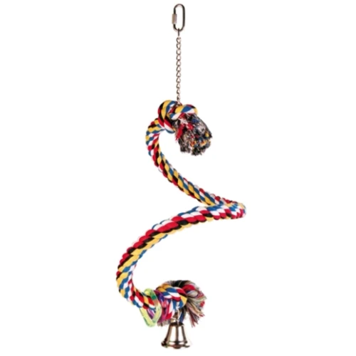Игрушка для попугаев Trixie Spiral Rope Perch канат с пластиковыми кольцами 50 см (4011905051642)