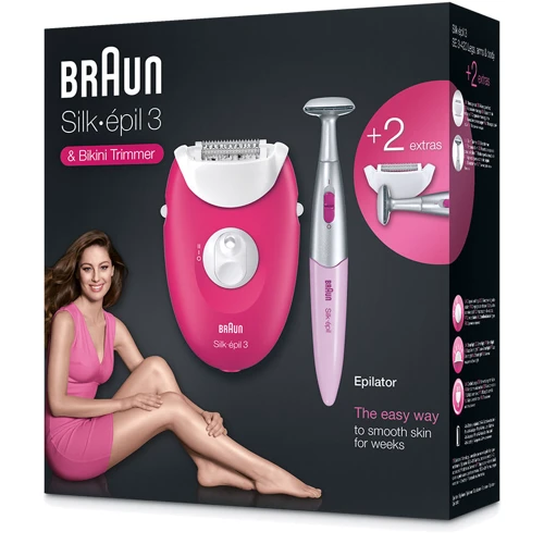 Эпилятор Braun Silk-epil 3 3-420: Цвет розовый