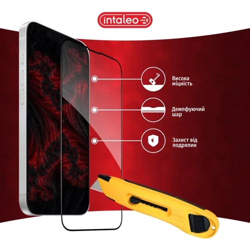 Захисне скло для iPhone Intaleo Tempered Glass Full Glue Black для iPhone 16e фото 5