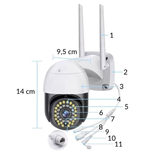 IP-камера видеонаблюдения Heckermann C19 + карта 16 ГБ фото 7