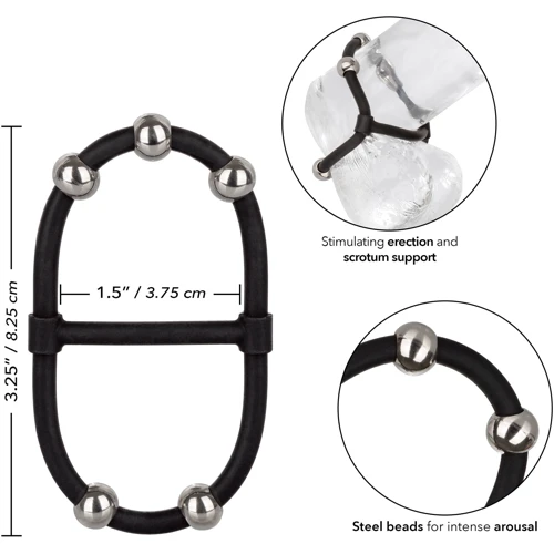 Кольцо с бусинами California Exotic Novelties - Beaded Dual Silicone Maximizer