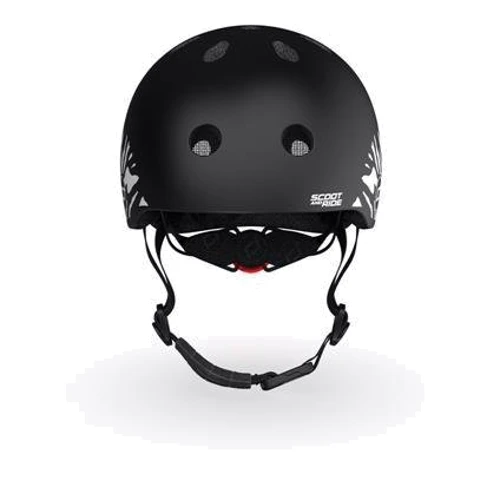 Детский защитный шлем Scoot&Ride зебра с фонариком (SR-181206-ZEBRA): Цвет черный