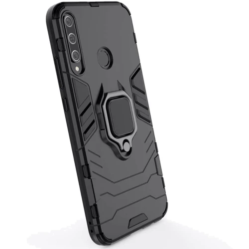 Аксессуар для смартфона Mobile Case Transformer Ring Soul Black for Huawei P40 Lite E / Y7p 2020: Материал поликарбонат / силикон