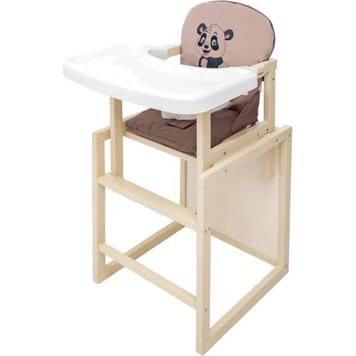 Стульчик-трансформер Babyroom Пеппи-240 белый/капучино-шоколад (панда) (680984)