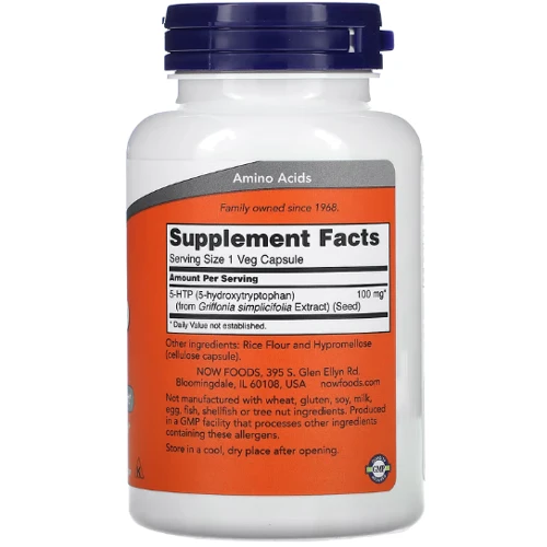 Аминокислота для спорта NOW Foods 5-HTP 100 mg 120 veg caps: Форма выпуска Капсулы