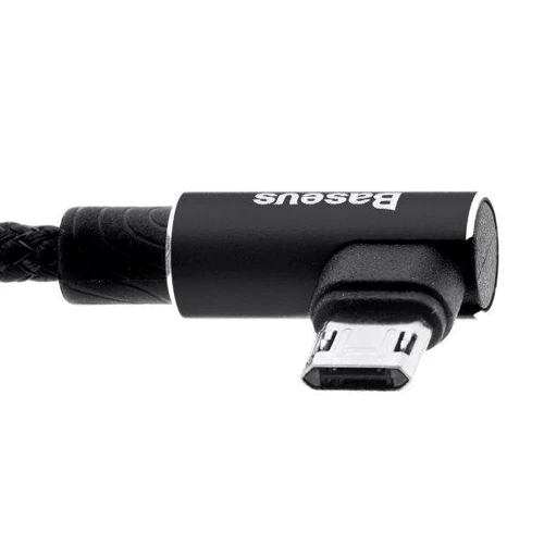 Кабель Baseus USB Cable to microUSB MVP Elbow 1m Black (CAMMVP-A01): Длина 1 м
