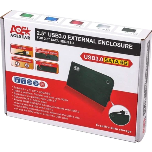 Аксессуар для накопителя AgeStar 3UB 2A14 (Black): Тип аксессуара Внешний карман