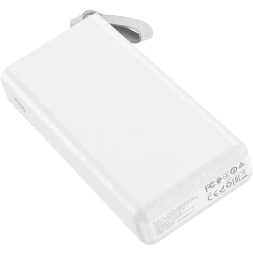 Внешний аккумулятор Hoco Power Bank 30000mAh J73 Powerful White: Встроенный кабель нет