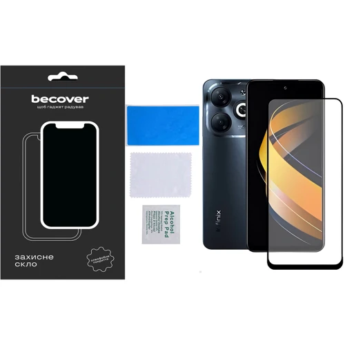Аксессуар для смартфона BeCover Tempered Glass Black for Infinix Smart 8 (X6525) (710482)