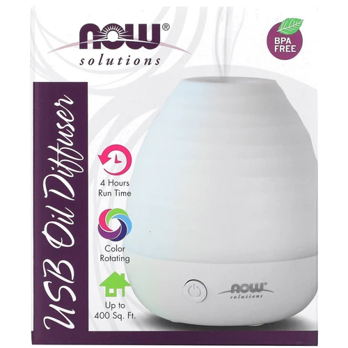 Ультразвуковой USB распылитель для эфирных масел Now Foods Ultrasonic USB Oil Diffuser 1 распылитель