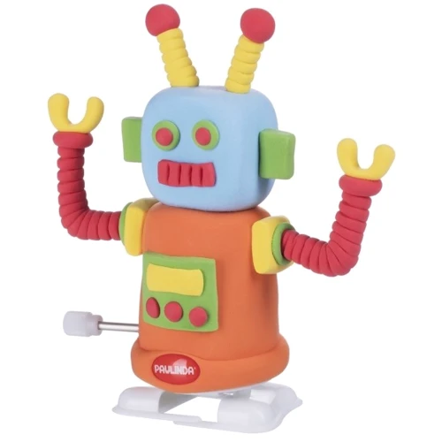Масса для лепки Paulinda Super Dough Robot заводной механизм (шагает), оранжевый PL-081178-3: Производитель PAULINDA