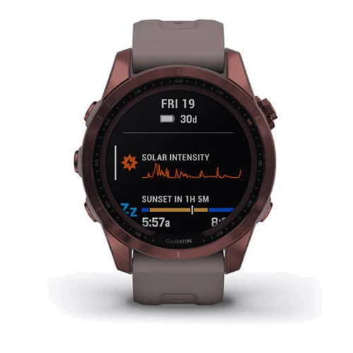 Смарт-часы Garmin Fenix 7S Sapphire Solar Dark Bronze Titanium with Shale Grey Band (010-02539-29): Карты памяти нет