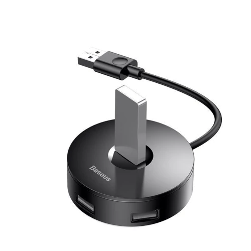 Адаптер Baseus Adapter Round Box USB to USB3.0+3xUSB2.0 Black (CAHUB-F01) фото 4