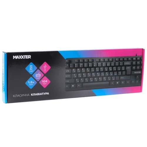 Клавиатура Maxxter KBM-U01-UA: Интерфейс подключения USB