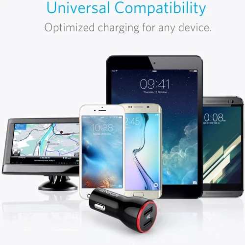 Зарядное устройство ANKER USB Car Charger PowerDrive 2 24W 2xUSB V3 Black (A2310G11): Особенности Быстрая зарядка