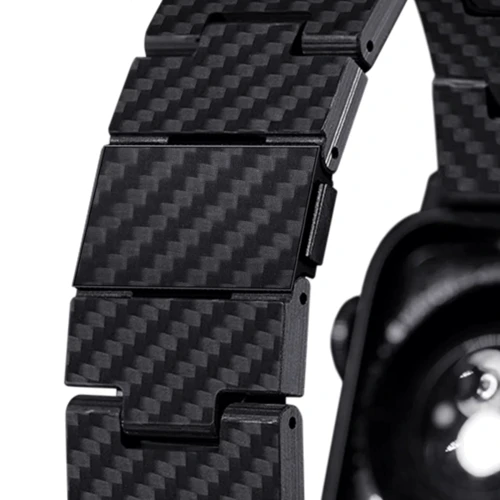 Аксессуар для Watch Pitaka Carbon Fiber Watch Band Retro Black/Grey (AWB1004) for Apple Watch 42/44/45/49mm фото 4
