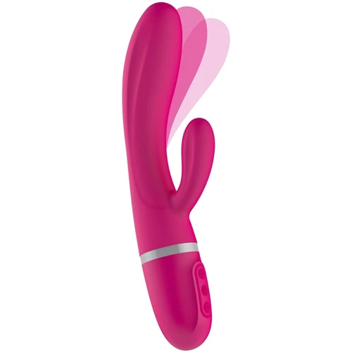 Вибратор-кролик Liebe Bend It Plus Cerise, гибкий, 2 мотора, 10 режимов