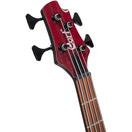 Бас-гітара CORT B4 Element (Open Pore Burgundy Red): Матеріал корпусу Красное дерево (Mahogany) с топом из ясеня (Ash)