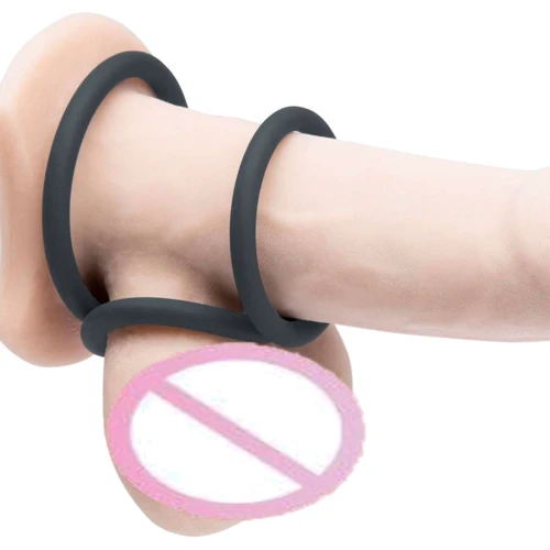 Эрекционные кольца Topco Hombre Xtra Stretch Silicone C-Bands 3-Pack, черный