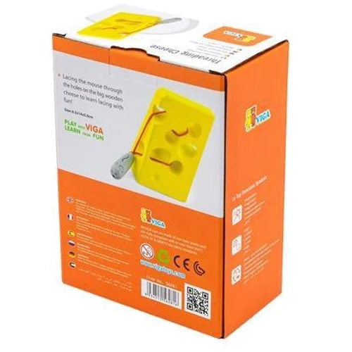 Дерев'яне шнурівка Viga Toys Сир (56281): Вік 3-4.5 года