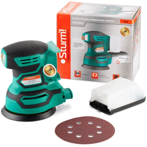 Вибрационная шлифмашина Sturm OS8120CL: Тип машины эксцентриковая