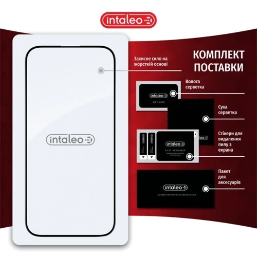 Защитное стекло для iPhone Intaleo Tempered Glass Full Glue ESD Black for iPhone 14 фото 7
