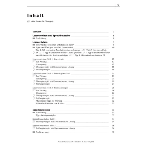 Fit fürs Zertifikat Deutsch mit Audio-CD: ISBN 9783190516513, 978-3-19-051651-3