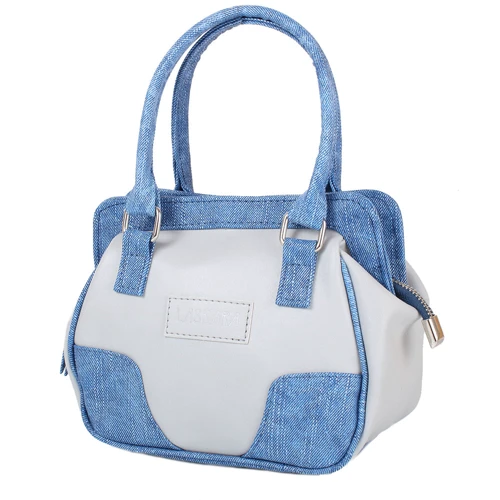 Женская сумка саквояж Laskara синяя (LK-10247-grey-denim): Стиль Повседневный (Casual)