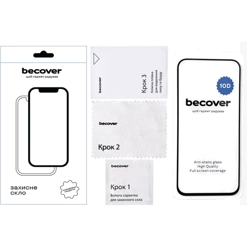 Аксессуар для смартфона BeCover Tempered Glass 10D Black for Google Pixel 8a (711491)