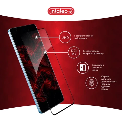 Intaleo Tempered Glass Full Glue Black for Realme 12 4G: Цвет черный