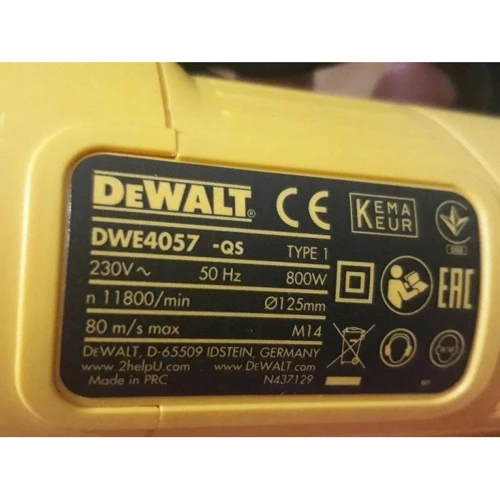 Угловая шлифмашина DeWALT DWE4057_1: Производитель DeWalt
