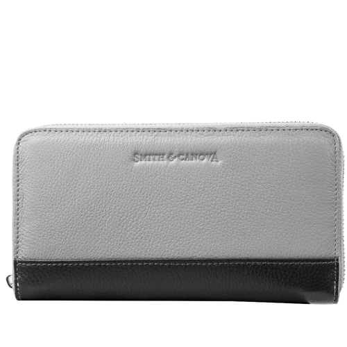 Женский кошелек Smith&Canova серый (FUL-26800-grey-dkgrey)