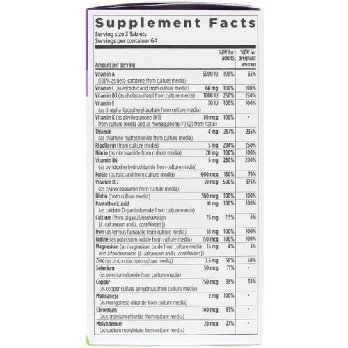 New Chapter Prenatal Multivitamin Витамины для беременных 192 таблетки: Тип Мультивитамины