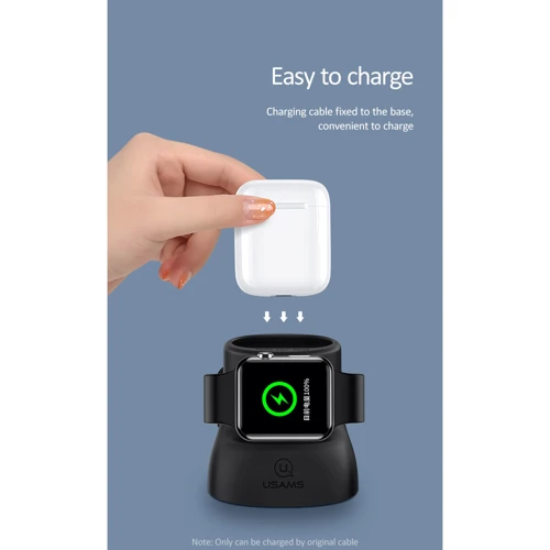 Док-станция Usams ZJ051 Dock Stand Black (ZJ51ZJ01) for Apple Watch and Apple AirPods фото 3