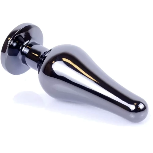 Анальная пробка с кристаллом BOSS of TOYS - Jewellery Dark Silver BUTT PLUG Rose, BS6400054