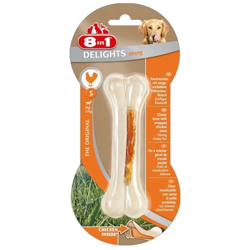 Лакомство 8in1 Strong кость прочная с куриным мясом S (4048422110729)