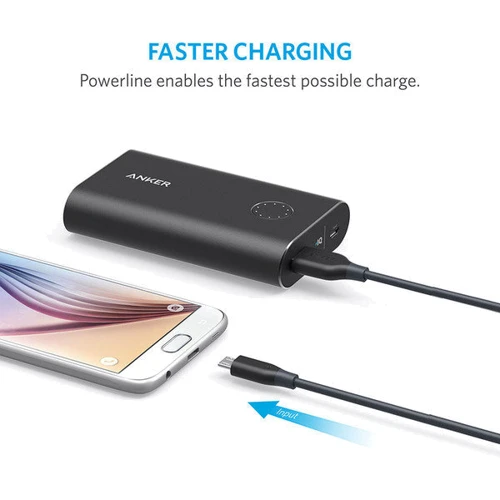 Кабель ANKER USB Cable to microUSB Powerline V3 90cm Grey (A8132H11/A8132G11) фото 3