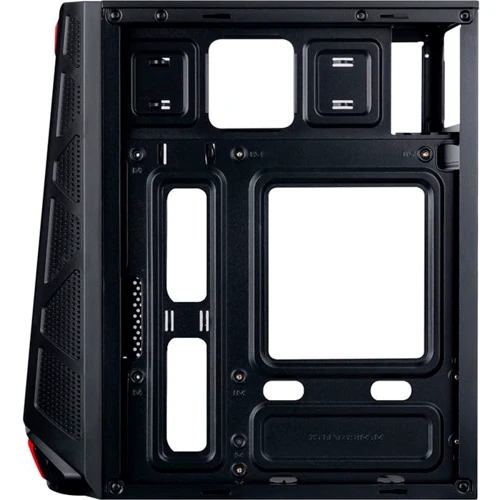 Корпус Prologix E112 Black: Материал передней панели металл и пластик