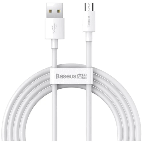 Кабель Baseus Cable to Micro USB Simple Wisdom 2.1 A 1.5m White (TZCAMZJ-02)