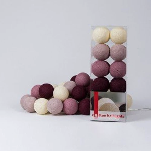 Гирлянда Cotton ball lights на 10 шаров 2,7м, Rosegarden: Тип Хлопковые шарики