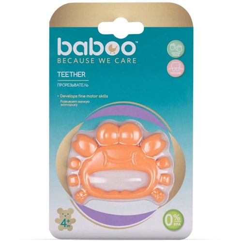 Прорезыватель силиконовый Baboo Crab (6-108) фото 3